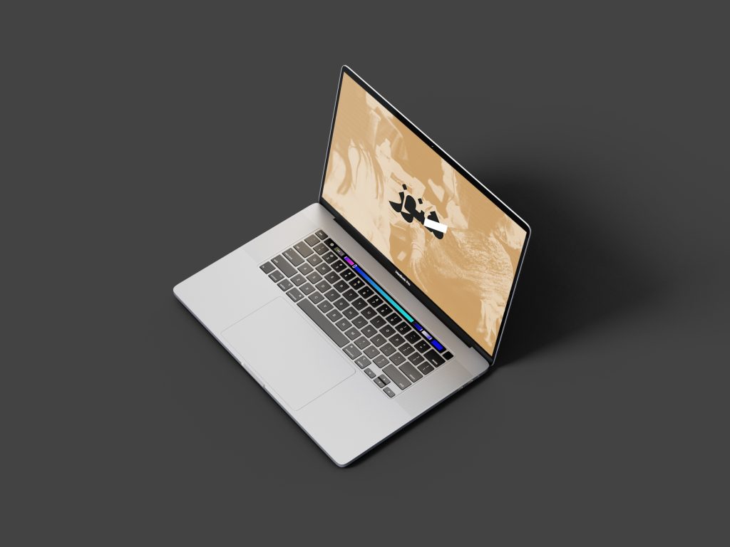 Hanooz logo mockup on laptop screen for Samira Ebrahimi’s brand